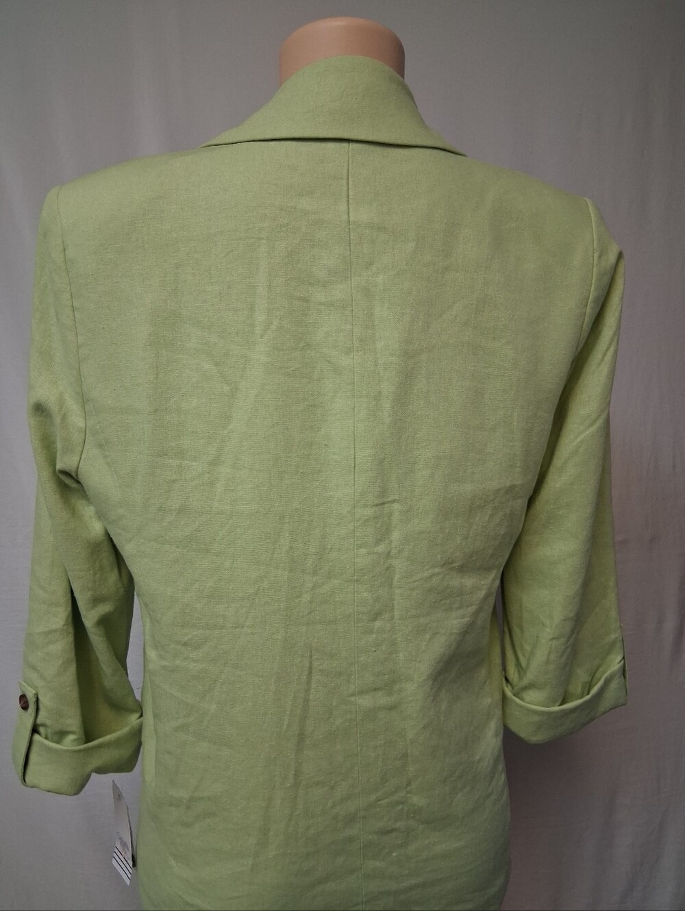 Ophelia Roe Womens Light Green Single-Button Linen Blend Blazer - Picture 6 of 16